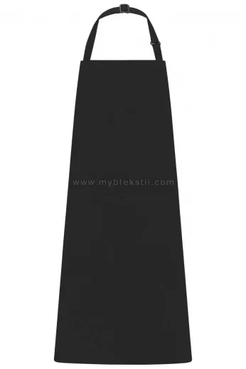 Boydan Askılı Siyah Önlük