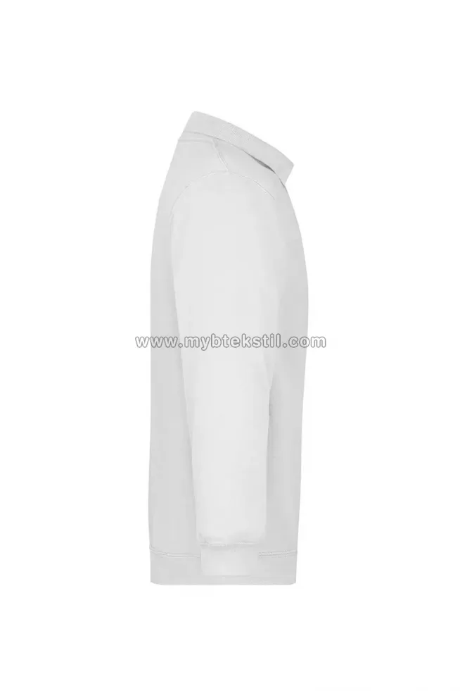 Baskılı Polo Yaka Sweatshirt