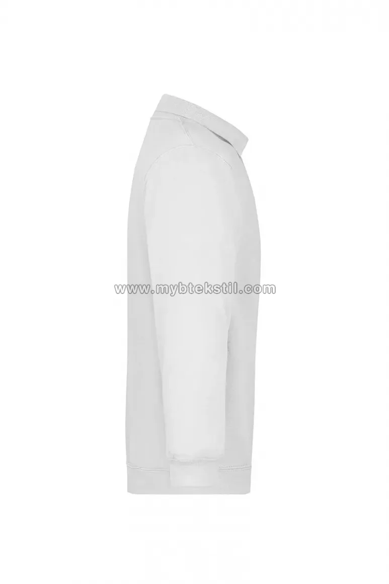 Baskılı Polo Yaka Sweatshirt