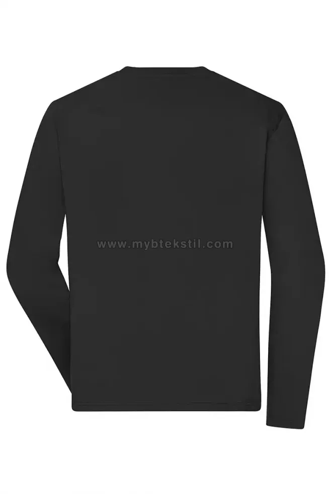 Bisiklet Yaka Siyah Sweatshirt
